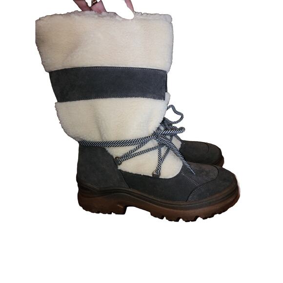 Journee Collection Women Cozy Winter Boots Galina Size US 8.5M Charcoal Grey - Picture 8 of 11